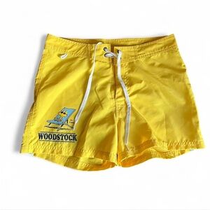Yellow Woodstock Swim Shorts